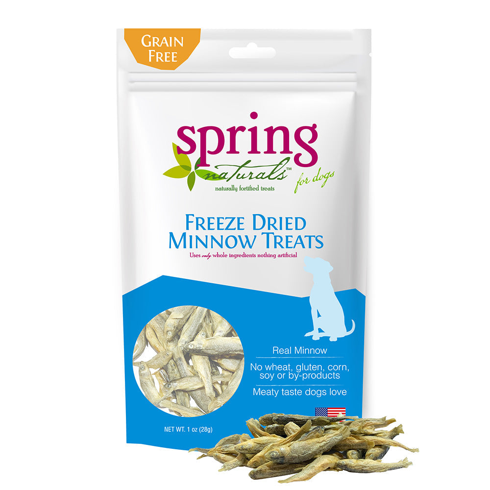 Spring Naturals - 冷凍脫水狗小食系列(小魚乾/牛肉/三文魚)