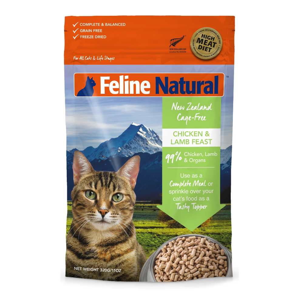 Feline Natural - 凍乾生肉貓糧 - 羊肉雞肉盛宴(320 g)