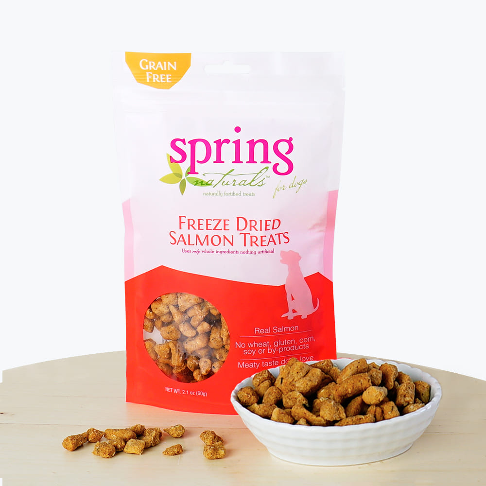Spring Naturals - 冷凍脫水狗小食系列(小魚乾/牛肉/三文魚)