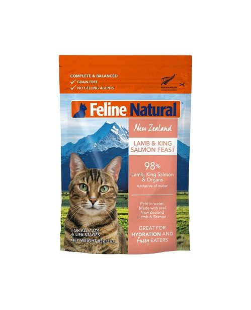 Feline Natural - 貓軟包(85g x 12包)(牛肉藍尖尾鱈魚/雞肉及羊肉/羊肉及三文魚)