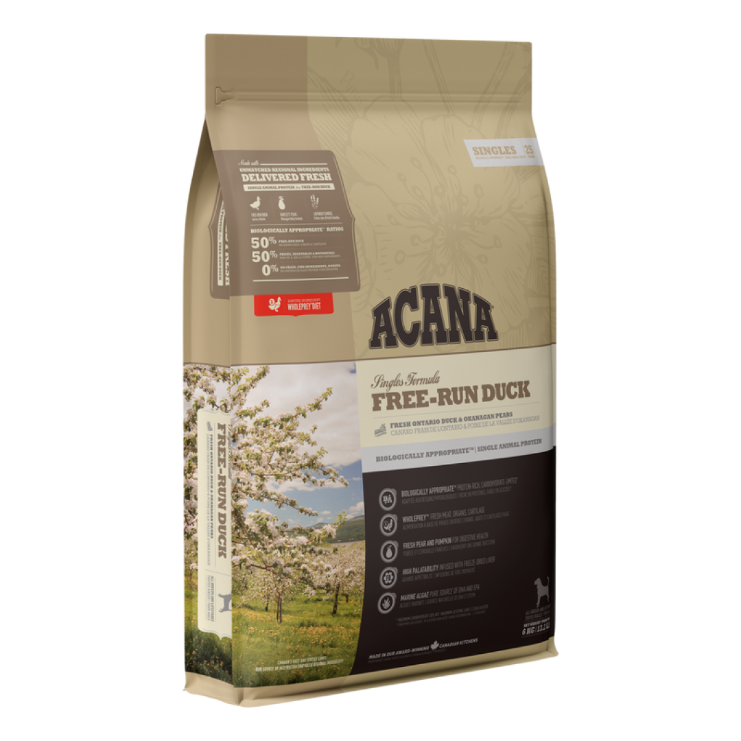 ACANA - 無穀物單一蛋白放養鴨狗糧配方(2kg/6kg/11.4 kg)