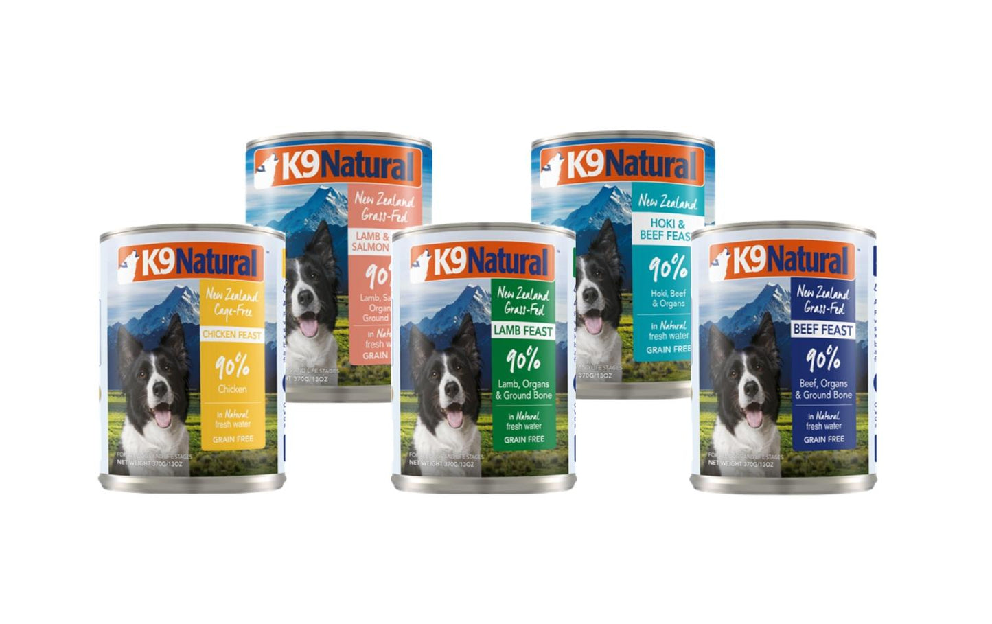 K9 Natural - 狗罐頭 170g&370g -(牛肉/羊肉/雞肉/牛肉藍尖尾鱈魚/羊肉及三文魚)