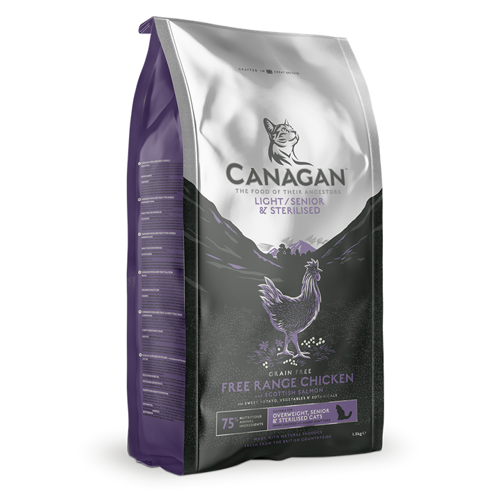 CANAGAN - 無穀物走地雞老貓配方(1.5kg/4kg)