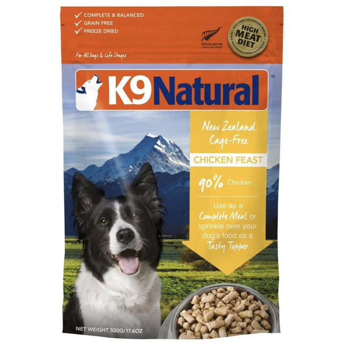 K9 Natural - 凍乾生肉狗糧 - 雞肉盛宴(500g/1.8 kg)