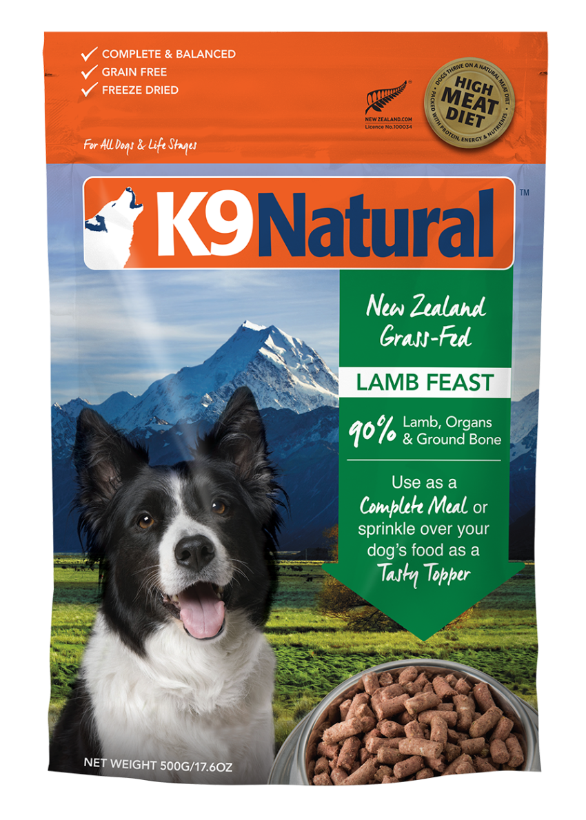 K9 Natural - 凍乾生肉狗糧 - 羊肉盛宴(500g/1.8 kg/3.6 kg)
