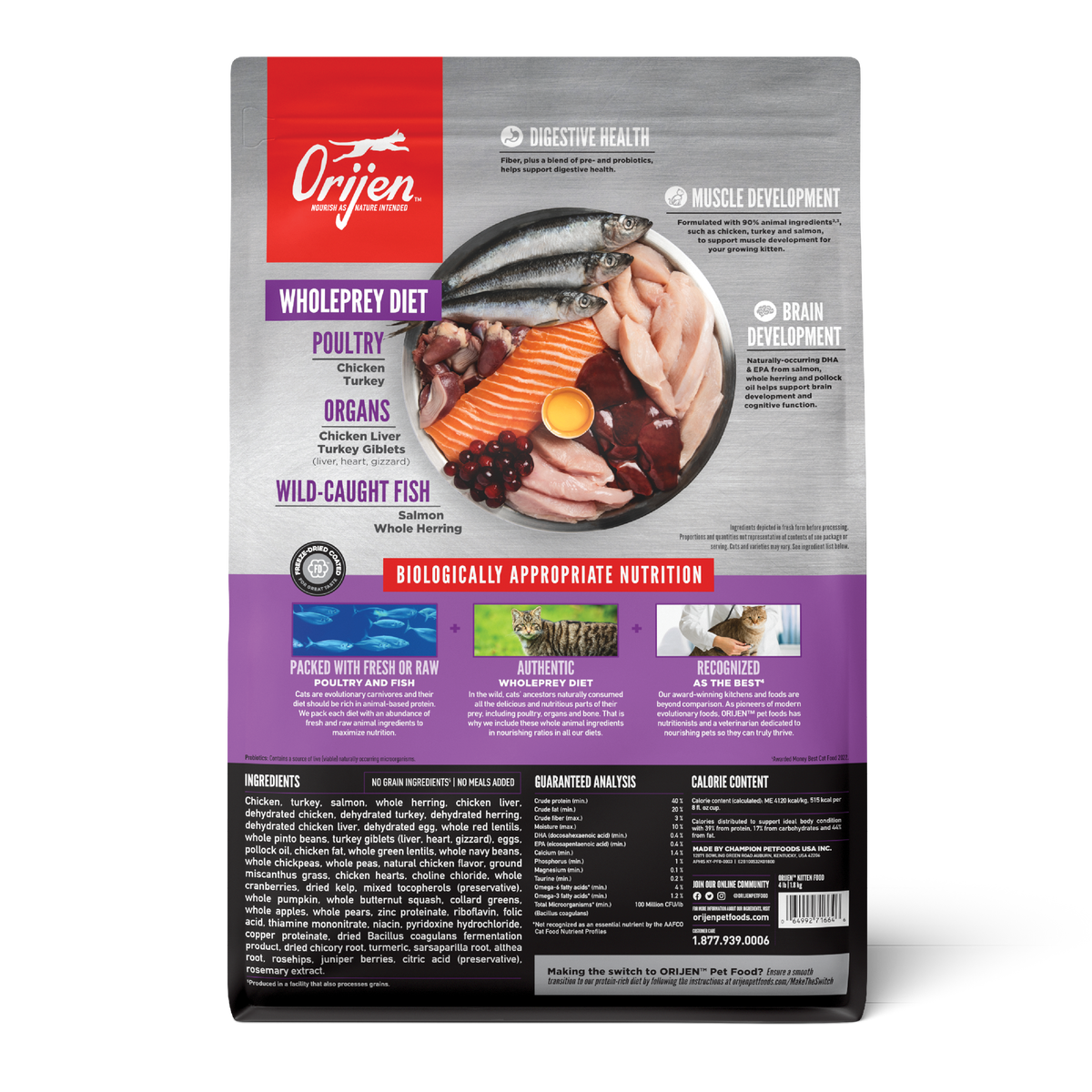 Orijen - 無穀物幼貓糧配方(1.8kg/5.4kg)