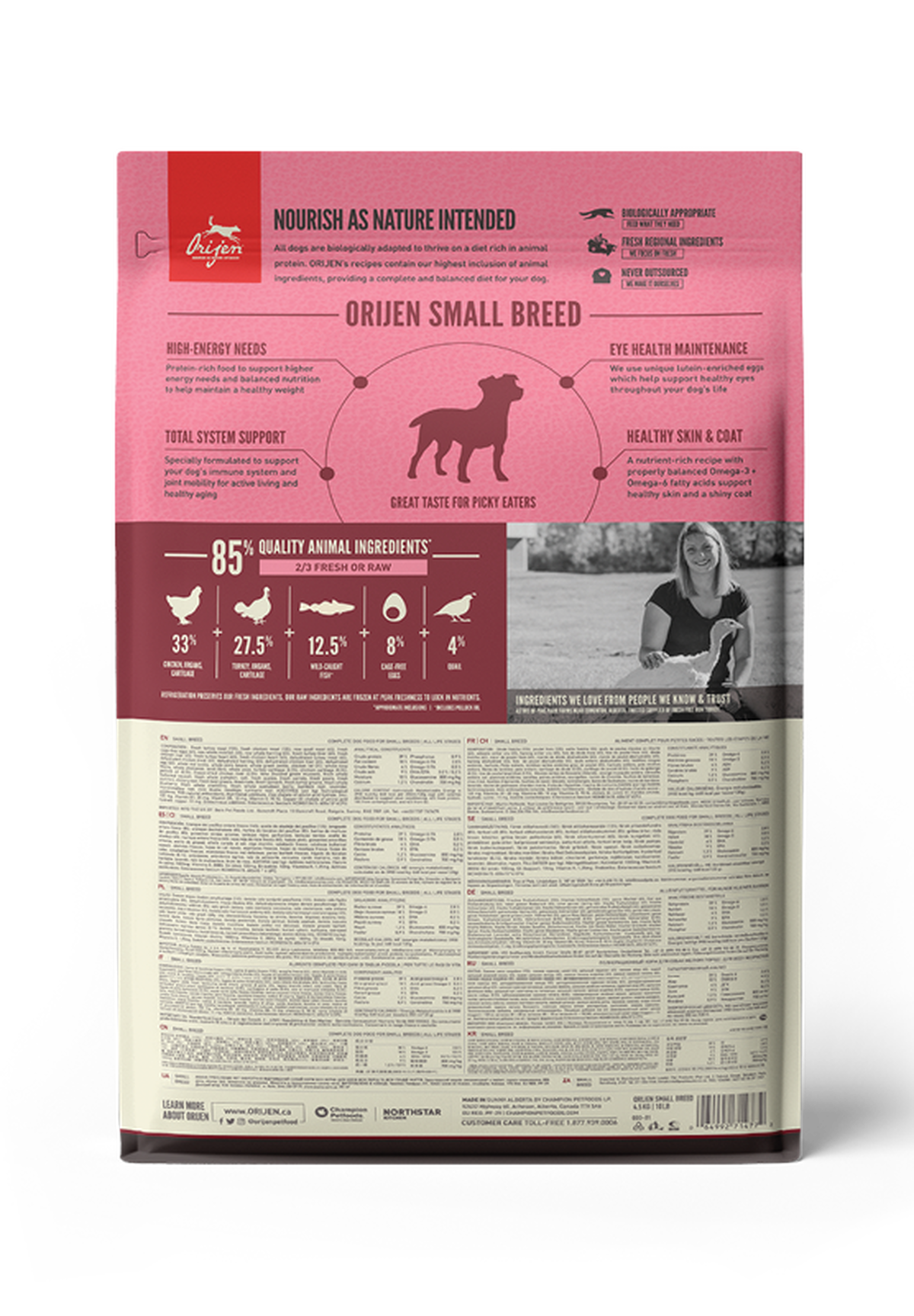 Orijen - 雞肉小型成犬無榖飼料(1.8kg/4.5kg)