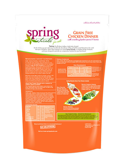 Spring Naturals - 無穀物配方貓糧系列(吞拿魚及雞肉/吞拿魚/雞肉/火雞及三文魚/三文魚)
