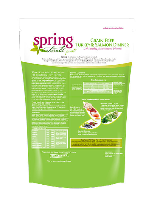 Spring Naturals - 無穀物配方貓糧系列(吞拿魚及雞肉/吞拿魚/雞肉/火雞及三文魚/三文魚)