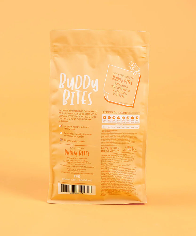 Buddy Bites成犬火雞甜薯乾狗糧