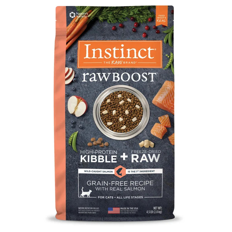 Instinct 生肉無穀物三文魚貓用主糧 Raw Boost Salmon Dry Cat Food