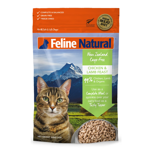 Feline Natural - 凍乾生肉貓糧 - 羊肉雞肉盛宴（320 g）