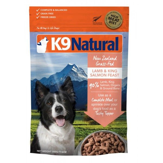 K9 Natural - 凍乾生肉狗糧 - 羊肉三文魚盛宴（500 g／1.8 kg）