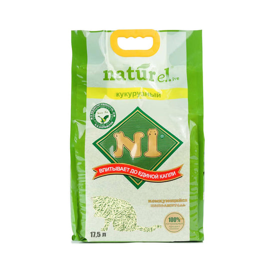 N1 天然玉米豆腐貓砂 - 幼條 - 綠茶味 17.5L